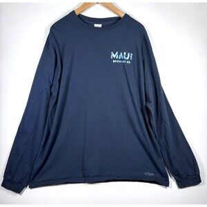 Crazy Shirts Maui Brewing Co Shirt Mens XL Blue Long Sleeve Turtle Aloha Hawaii